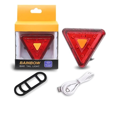 Аксессуары для велосипеда и самоката - стоп фонарь 108 треугольник 200 mAh