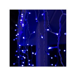 Гирлянда «Бахрома» 3×0.9 м, IP44, УМС, белая нить, 232 LED, свечение синее, 220 В