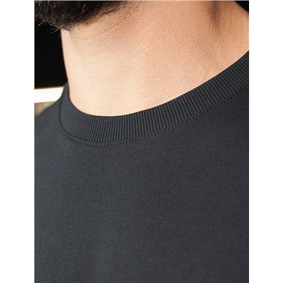 Футболка полуприлегающего кроя с принтом из премиального хлопка