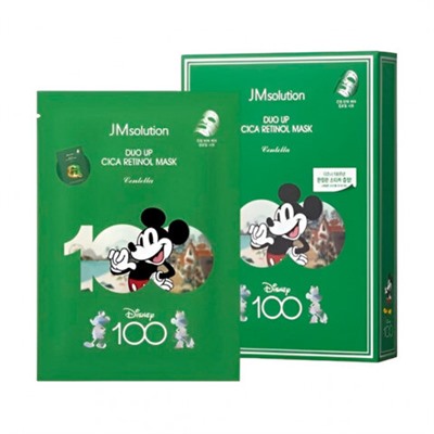 JMsolution Восстанавливающая маска-салфетка с центеллой и ретинолом Disney Duo Up Cica Retinol Centella