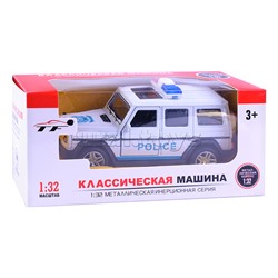 Машина "Полицейский джип" металл., в коробке