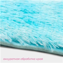 Коврик Доляна «Пушистик», 50×80 см, голубой