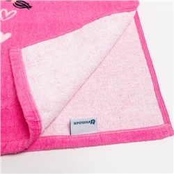 Полотенце - пончо детское LoveLife «Принцесса», махра, 100% хлопок 300 г/м, 60×120 см, ярко - розовое