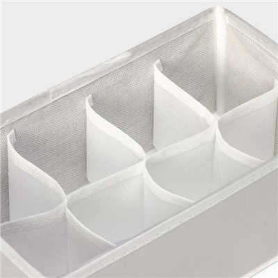 Органайзер для хранения белья LaDо́m, 8 ячеек, 24×14×10 см, серый