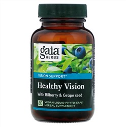 Gaia Herbs, Healthy Vision, 60 Vegan Liquid Phyto-Caps