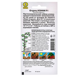 Набор семян Огурец "Конни" F1, среднеранний, партенокарпический, 5 шт.