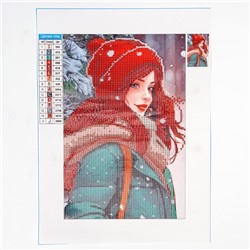 Алмазная мозаика на новый год с частичным заполнением на холсте «Нежность», 20×30 см, набор для творчества