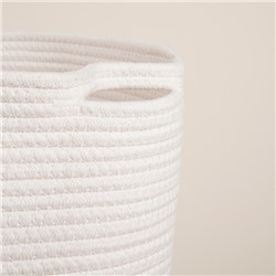 Корзина для хранения SL Home, плетёная, ручной работы, 22×22×22 см, белая