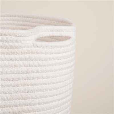 Корзина для хранения SL Home, плетёная, ручной работы, 22×22×22 см, белая