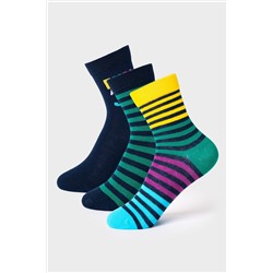 Носки трикотажные для мальчиков, 3 пары в комплекте PLAYTODAY, 1239929