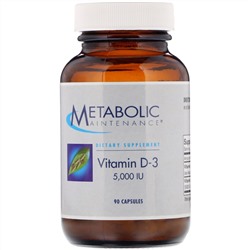Metabolic Maintenance, Витамин D-3, 5,000 МЕ, 90 капсул