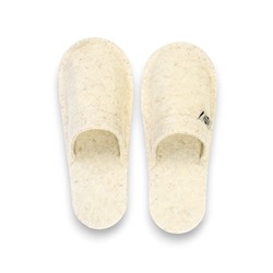 Тапочки для бани, полиэфир 70%, шерсть 30%, белые