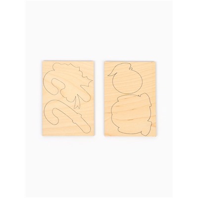 Роспись по дереву на магнитах «В ожидании праздника», набор для творчества