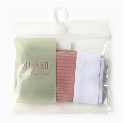 Трусы женские бразилиана MINAKU в рубчик, размер 40-42, цвет кофейный