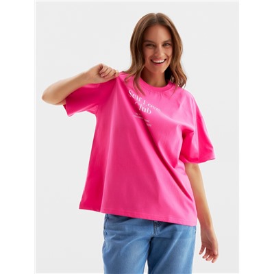 Футболка женская MIST Selflove, розовая, размер 44-46 (M)