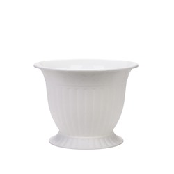 Горшок для цветов «Венеция», 10 л, d=32 см, h=25 см, пластиковый, с поддоном, белый