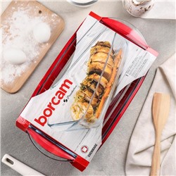 Форма для запекания Paşabahçe Borcam, 2.8 л, с крышкой, жаропрочное стекло, прозрачная