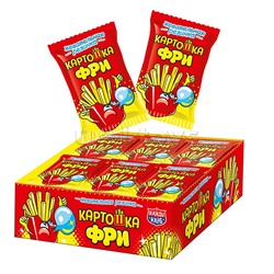 Жевательная резинка "Картошка Фри" 15г (24шт)