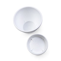 Горшок для цветов «Цветочек», 3.6 л, d=21.5 см, h=16.5 см, пластиковый, белый