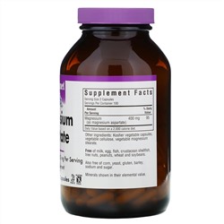 Bluebonnet Nutrition, Аспартат магния, 400 мг, 200 растительных капсул
