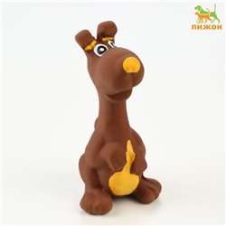 Игрушка для собак «Бобик», 11 см, пищащая, латекс, коричневая