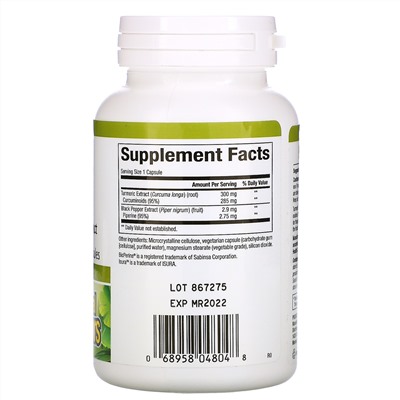Natural Factors, Turmeric, 300 mg, 60 Vegetarian Capsules