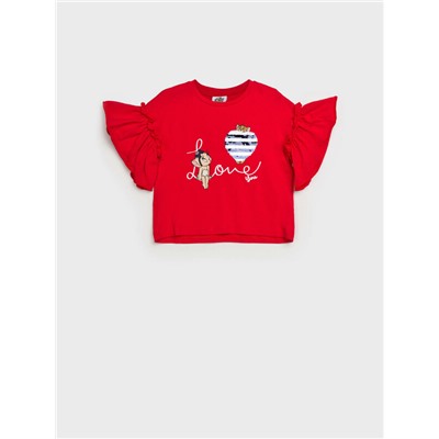 Фуфайка трикотажная для девочек (футболка)