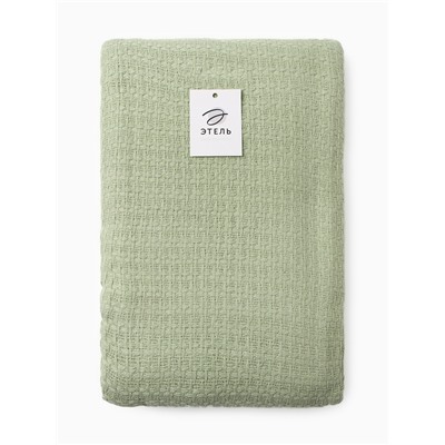 Плед «Этель» Waffle, 220×240 см, оливковый, 340 г/м²