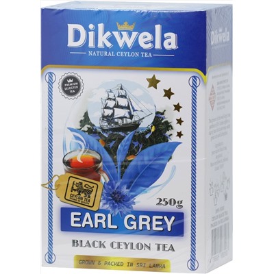 Dikwela. Black Earl Grey 250 гр. карт.упаковка