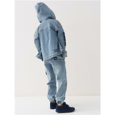 Брюки текстильные джинсовые для мальчиков