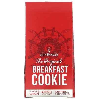 Erin Baker's, The Original Breakfast Cookie, Peanut Butter, 12 Cookies,  3 oz (85 g) Each