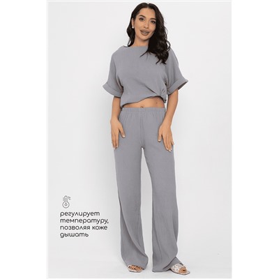 Брюки-палаццо Муслин (серые) Б14581-52М