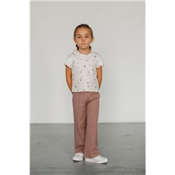 Футболка для девочки в рубчик 5-164
