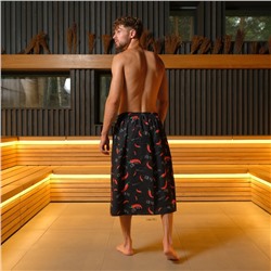 Полотенце - килт вафельное мужское для бани «Перчики», 75×150 см, хлопок 100 %