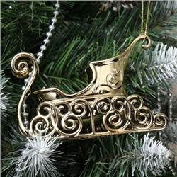 Новогоднее украшение Сани 11.5*8.5*4.5 см / LF-7070G/S /уп 150/600/