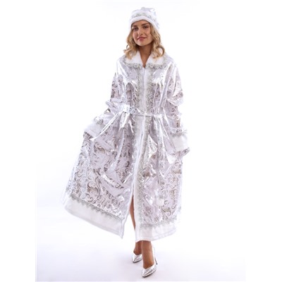 Карнавальный костюм «Снегурочка»: шуба, шапка, варежки, пояс, рост 164, р-р. 48-50