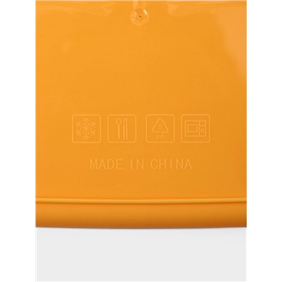 Ланч - бокс, контейнер для еды Доляна «Счастливый бургер», 3 ячейки, с ложкой и вилкой, 17.5×15.5×8 см, пластик, жёлтый