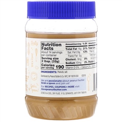 Peanut Butter & Co., Арахисовая паста, Нежная, как раньше, 454 г (16 унций)