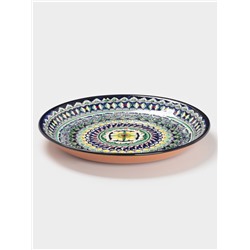 Ляган узбекский Риштанская Керамика «Узоры», d=36 см, синий, МИКС