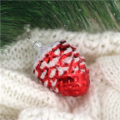 Ёлочная игрушка «Шишка кедровая»-2, h=5.2 см, МИКС