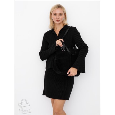 Сумка женская кожаная 1023M black Polina&Eiterou  в Новосибирске