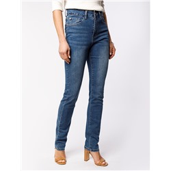 Удлиненные прямые джинсы из эластичного денима