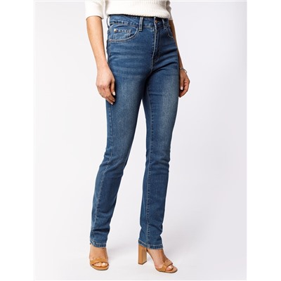 Удлиненные прямые джинсы из эластичного денима