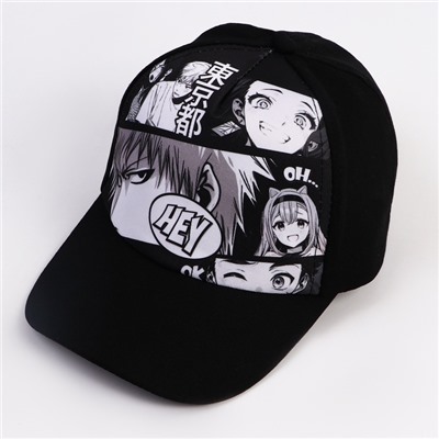 Кепка детская Hey, аниме, р-р 52-54, 5-7 лет