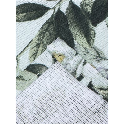 Шторы для кухни «Доляна» Apple flowers, 146×180 см - 2 шт., подхваты - 2 шт., 100% хлопок, 164 г/м²