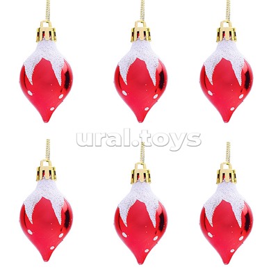 Набор новогодних украшений "Зимние напевы" (5см х 6шт)