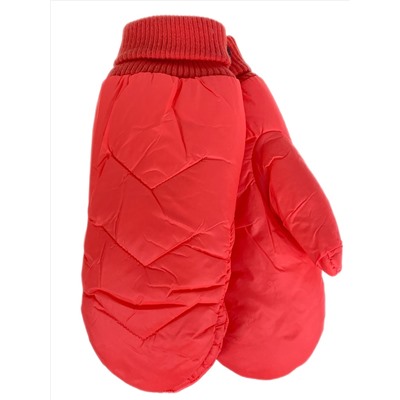 Зимние женские варежки с подкладом из искусственного меха, цвет коралловый