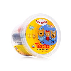 Тесто для лепки в ведре "Три Кота" 7 цв. 30 гр.