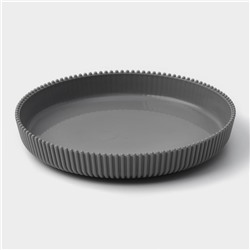 Горшок для цветов с поддоном, 15.5×16.5 см, цвет серый