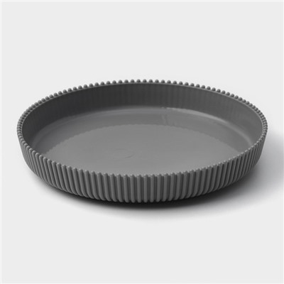 Горшок для цветов с поддоном, 15.5×16.5 см, цвет серый